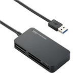 メモリリーダライタ／ＵＳＢ３．０／ＳＤ・ｍｉｃｒｏＳＤ・ＭＳ・ＸＤ・ＣＦ対応／スリムコネクタ／ブラック　■２営業日内届