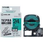テプラ　ＰＲＯテープ　強粘着緑ラベル２４ｍｍ黒文字