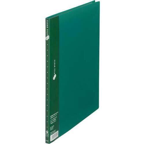 クリアーファイル　スーパーエコノミーＡ４タテ　１０Ｐ緑　【お取り寄せ品】１１営業日以内届