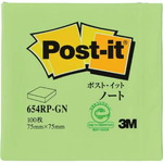 ポストイット再生紙ノート　７５×７５　緑
