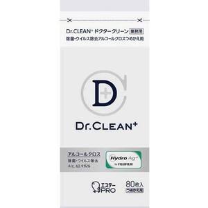 ＤＲ．ＣＬＥＡＮアルコールクロス８０枚入　詰替