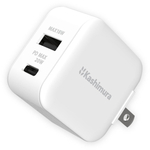 ＡＣ充電器　ＡＣ　ＵＳＢＡ＋Ｃ　ＰＤ２０Ｗ　ホワイト　ＡＣ－０７４　■お取り寄せ品