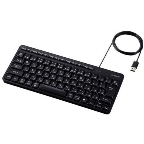 キーボード／有線／静音／ミニサイズ／メンブレン式／ブラック　ＴＫ－ＱＴ１１ＭＵＭＢＫ　■お取り寄せ品