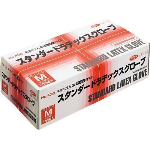 ラテックス手袋　Ｎｏ．４３０　粉付　Ｍ　１００枚入