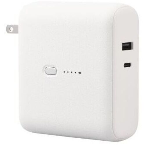 モバイルバッテリー／１００００ｍＡｈ／Ｃｘ１／Ａｘ１／ホワイトフェイス　ＤＥ－ＡＣ０７－１００００ＷＦ　■２営業日内届