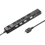 節電タップ（２Ｐ・４個口・１ｍ・ブラック）　ＴＡＰ－Ｂ１０７ＵＣ－１ＢＫ　■お取り寄せ品