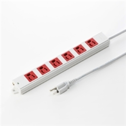 工事物件タップ（３Ｐ・６個口・３ｍ・レッド）　ＴＡＰ－Ｋ６－３Ｒ　■お取り寄せ品
