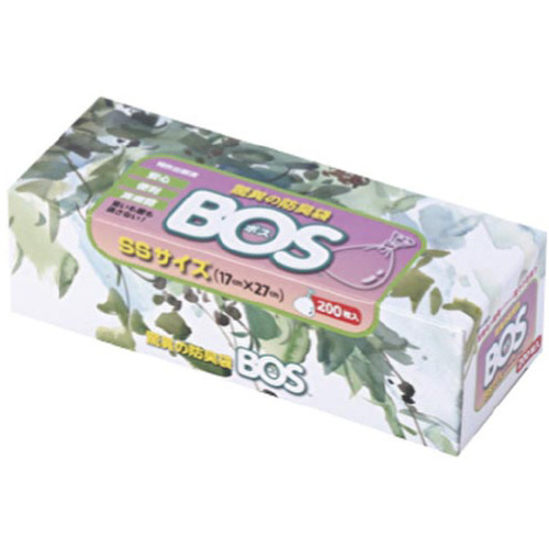驚異の防臭袋ＢＯＳ箱型ＳＳサイズ白１箱（２００枚）