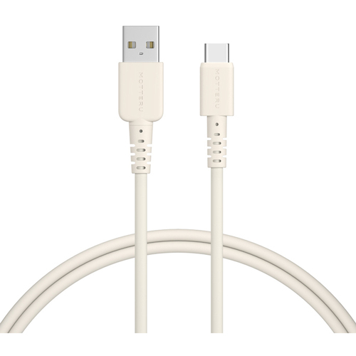 ＭＯＴＴＥＲＵ　ＵＳＢ－Ａ　ｔｏ　ＵＳＢ－Ｃシリコンケーブル　１００ｃｍ　２年保証　アーモンドミルク　■お取り寄せ品