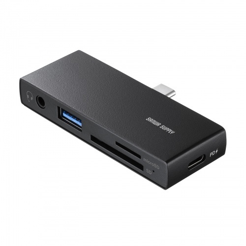 ＵＳＢ　５Ｇｂｐｓ　Ｔｙｐｅ－Ｃ　カードリーダー（ＵＳＢ２ポート搭載）　ＡＤＲ－５ＴＣＳＤＰ３ＢＫ　■お取り寄せ品
