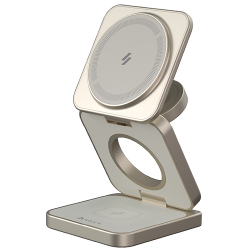 Ｍａｇ　３　Ｐｒｏ　Ｔｉｔａｎｉｕｍ　Ｑｉ２対応３－ｉｎ－１折りたたみ式トラベル充電ステーション　■お取り寄せ品