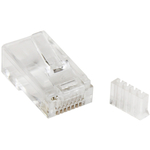 ＲＪ４５モジュラープラグ／５０個入り／ＣＡＴ６対応／ＬＡＮケーブル終端用／ソリッドワイヤー（単線）対応　■お取り寄せ品