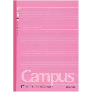 キャンパスノートセミＢ５（ドット罫）Ｂ罫　桃　５冊