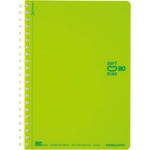 ソフトリングノート　ドット入Ｂ罫Ｂ６　８０枚　黄緑
