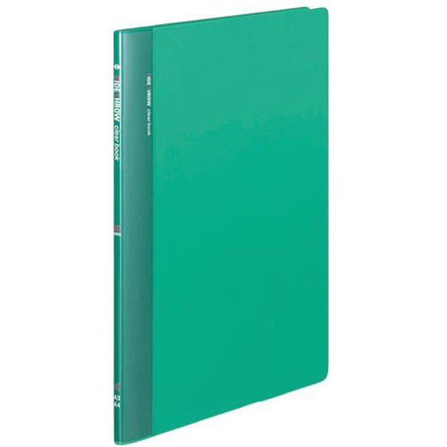 クリヤーブック固定式・横入　Ａ４縦　２０Ｐ　緑