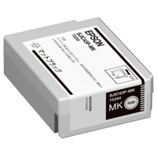 ラベルプリンター用　インクカートリッジ（マットブラック）　ＳＪＩＣ４３Ｐ－ＭＫ　■２営業日内届