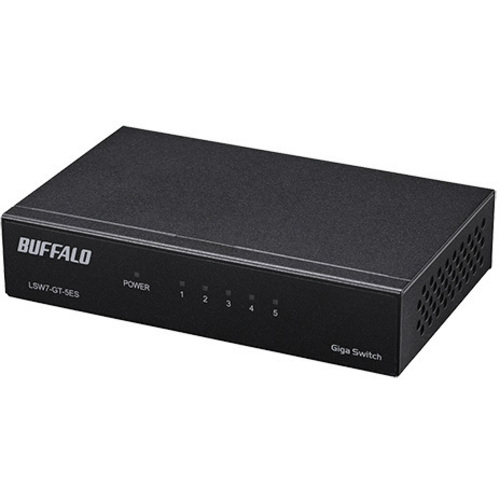 Ｇｉｇａ　５ポート　スイッチングハブ　電源外付け　金属筐体　マグネット付属　ブラック　■お取り寄せ品