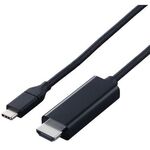 映像変換ケーブル／Ｔｙｐｅ－Ｃ－ＨＤＭＩ／やわらか／２．０ｍ　ＭＰＡ－ＣＨＤＭＩＹ２０ＢＫ３　■お取り寄せ品