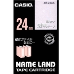 ネームランド用白文字テープ　２４ｍｍ　透明／白文字　ＸＲ－２４ＡＸ　■お取り寄せ品