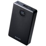 モバイルバッテリー／半固体Ｌｉ電池／１００００ｍＡｈ／ブラック　ＤＥ－Ｃ８６－１００００ＢＫ　■お取り寄せ品