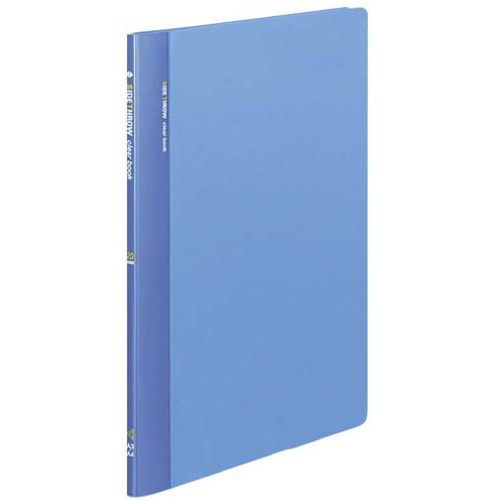 クリヤーブック固定式・横入　Ａ４縦　２０Ｐ　青