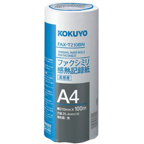 ＦＡＸ感熱紙Ａ４　１００ｍ芯２５．４ｍｍ高感度１本