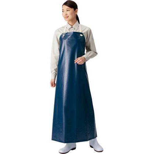 川西工業 ビニロン前掛 胸当タイプ ネイビー L ＃4030