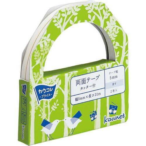 【超ＳＡＬＥ対象品】両面テープカッター付　５ｍｍ&times;２０ｍ　２巻