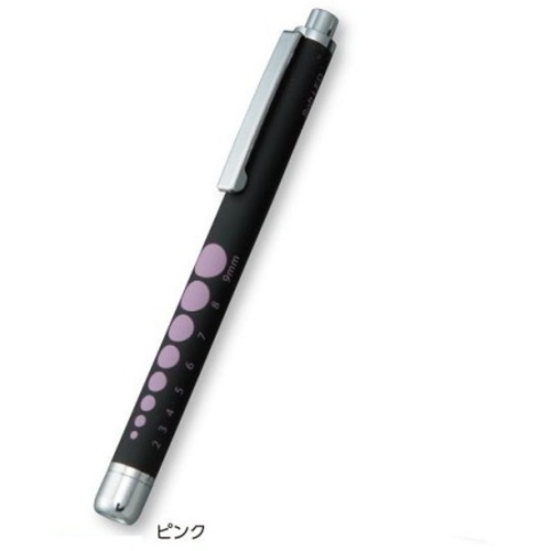 ラバー調ソフトＬＥＤペンライト　ブラック／ピンク　ＫＥ－３３５　８－６４９４－０１　●ご注文は２個から