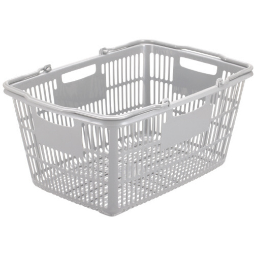 カウネット 買い物カゴ 33L ライトグレー×25 7353－1029X25