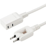 マイクロ電源タップ（収納式スイングプラグ・２個口・０．２ｍ・ホワイト）　ＴＡＰ－Ｍ６０２Ｗ　■お取り寄せ品