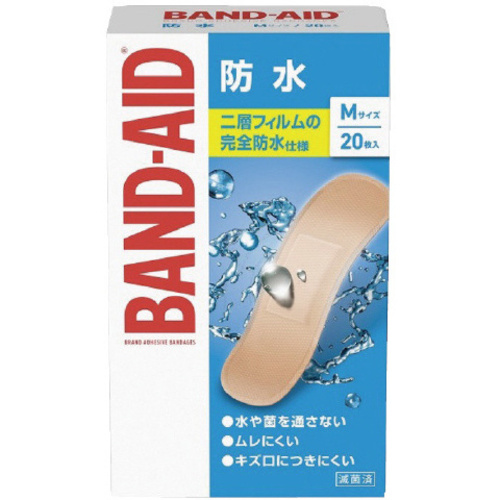 バンドエイド　防水　Ｍサイズ　２０枚　【お取り寄せ品】７営業日以内届