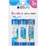 スティックのり＜カクノリ＞　３個パック　青