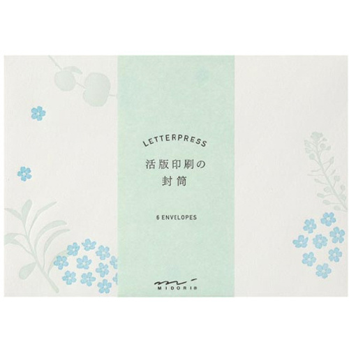 封筒　活版　ちらし花柄　２０５６０