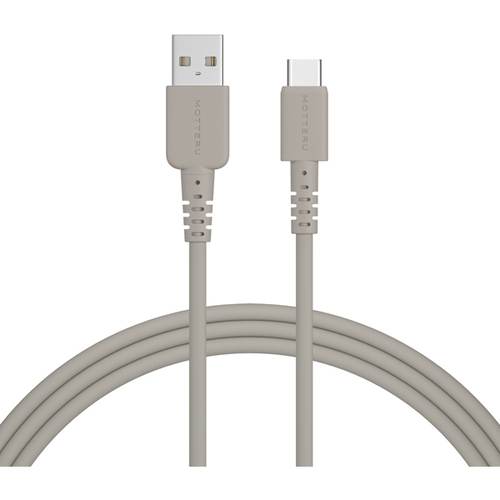 シリコンケーブル　ＵＳＢ－Ａ　－　ＵＳＢ－Ｃ　２ｍ　ラテグレージュ　ＭＯＴ－ＳＣＢＡＣＧ２００－ＧＹ　■お取り寄せ品