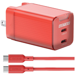 ＡＣ充電器／６５Ｗ／ＵＳＢ－Ｃｘ２／レッド＆Ｃ－Ｃケーブル　ＡＰＤ－Ｖ０６５Ｃ２－ＲＤ－ＳＣ１０Ｕ２　■お取り寄せ品