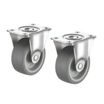 汎用キャスター　７５ｍｍ径　２個セット（固定）ＴＰＲ製　ＣＳＴ－７５ＴＰ－ＦＩＸ２　■お取り寄せ品