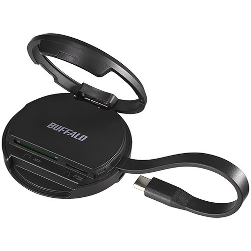 ＭａｇＳａｆｅ対応　ＰＤポート付きＵＳＢ　Ｔｙｐｅ－Ｃ接続カードリーダー　ブラック　■お取り寄せ品