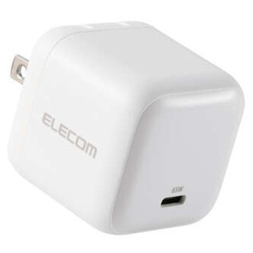 ＡＣ充電器／スマホ・タブレット用／ＵＳＢ　ＰＤ／６５Ｗ／ＵＳＢ－Ｃ／スイングプラグ／ホワイト　■お取り寄せ品