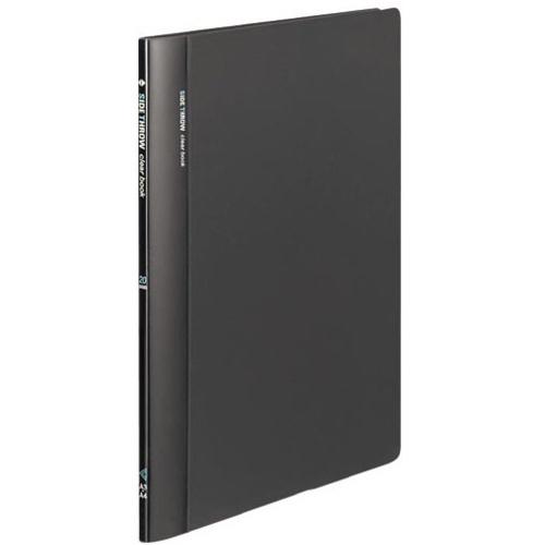 クリヤーブック固定式・横入　Ａ４縦　２０Ｐ　濃灰