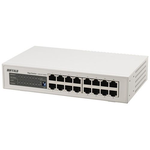 Ｇｉｇａ　スイッチングＨｕｂ　金属筺体／電源内蔵　１６ポート　ＬＳＷ５－ＧＴ－１６ＮＳＲ　■お取り寄せ品