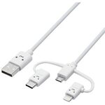 ３ｉｎ１ケーブル／１．０ｍ／ホワイト