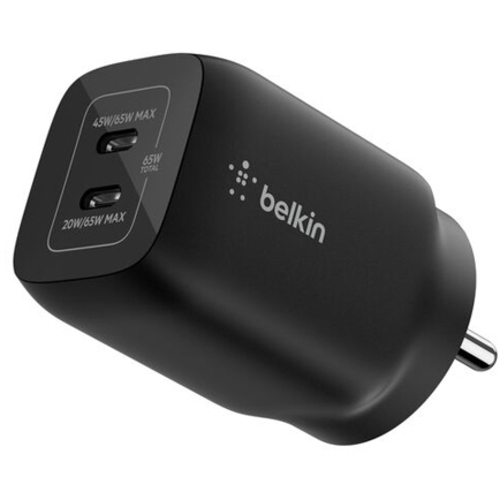 Ｇａｍｉｎｇ　デュアルＵＳＢ－Ｃウォールチャージャー　６５Ｗ　ＥＮＡ００７ｑｃＢＫ　■２営業日内届