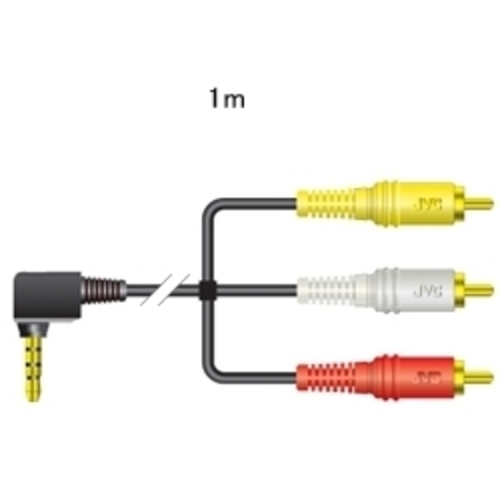 Ｌ型４極ミニプラグ（映像・音声用）－ピンプラグＸ３（１Ｍ）　ＶＸ－ＭＬ１０Ｇ　■お取り寄せ品