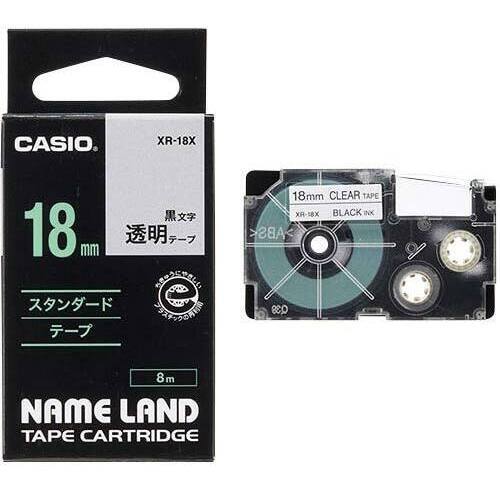 ネームランド　透明テープ　１８ｍｍ　黒文字