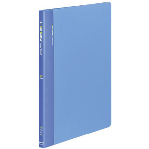 クリヤーブック固定式・横入　Ａ４縦　４０Ｐ　青