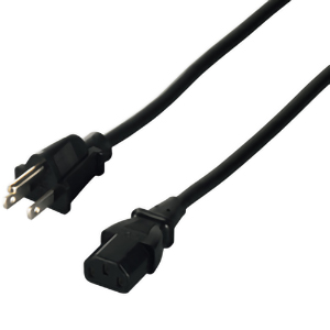 電源ケーブル　３ピンソケット（メス）⇔３ピンプラグ（オス）　２．０ｍ　ブラック　■お取り寄せ品