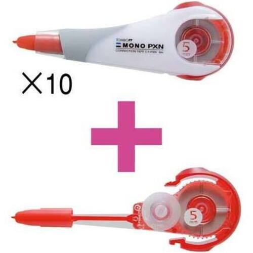 修正テープモノＰＸＮ幅５ｍｍ　本体１０個＋詰替１個