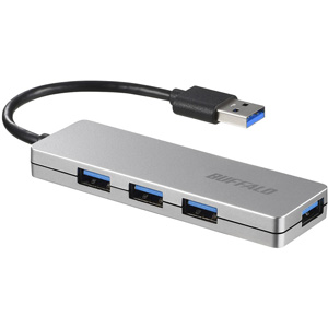 ＵＳＢ３．０　４ポート　バスパワーハブ　シルバー　ＢＳＨ４Ｕ１２０Ｕ３ＳＶ　■お取り寄せ品
