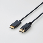 変換ケーブル／ＤｉｓｐｌａｙＰｏｒｔ　－　ＨＤＭＩ／１．０ｍ／ブラック　ＣＡＣ－ＤＰＨＤＭＩ１０ＢＫ　■２営業日内届